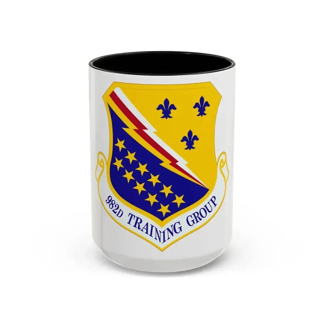 982d Training Group (U.S. Air Force) Accent Coffee Mug 15oz Black - Go Mug Yourself