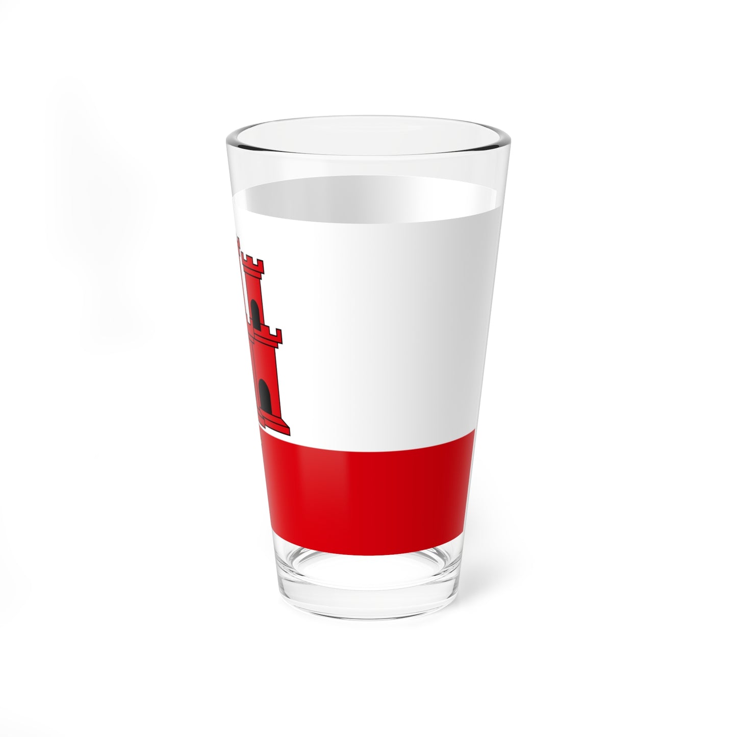 Flag of Gibraltar (United Kingdom) Pint Glass 16oz