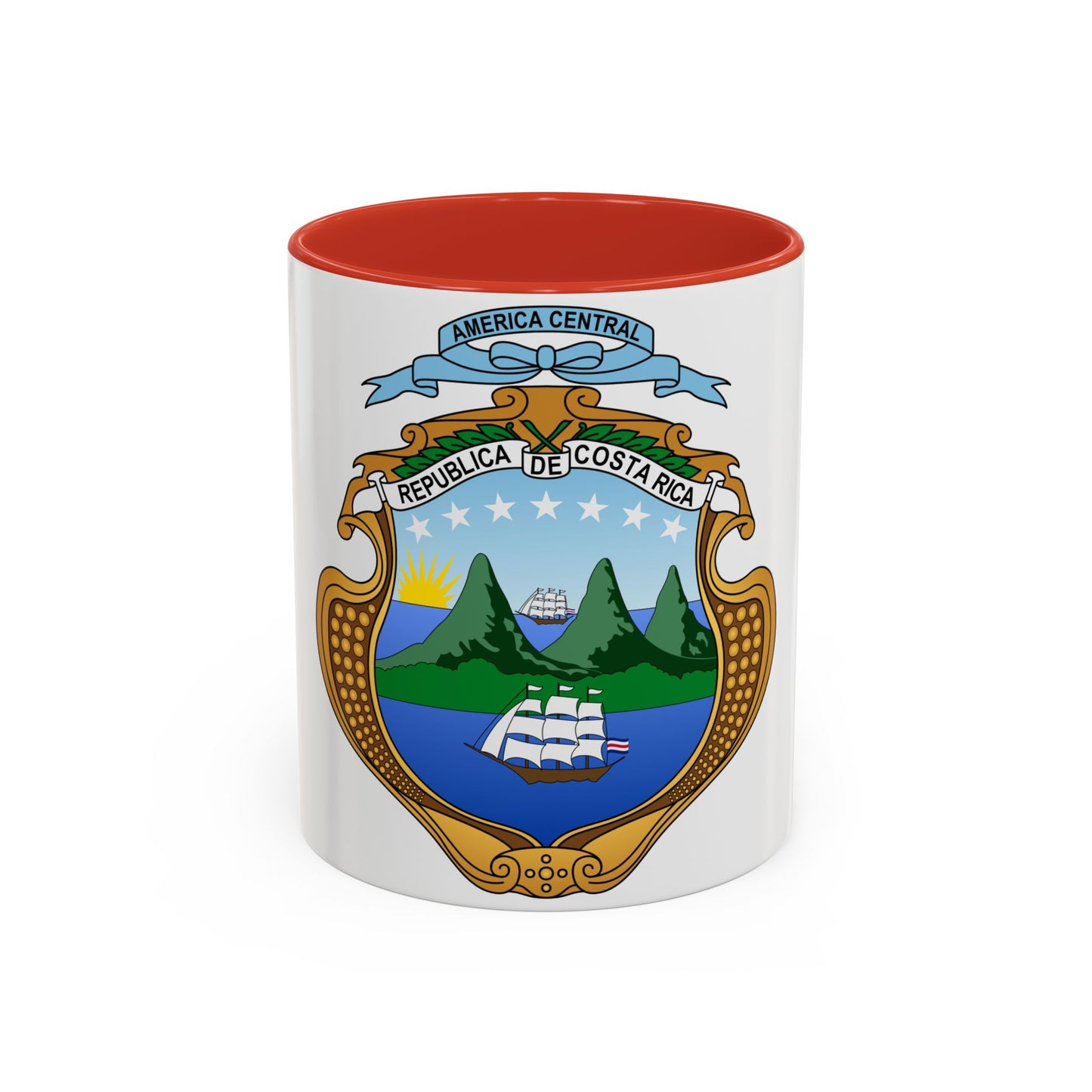 Coat of arms of Costa Rica (1964-1998) - Accent Coffee Mug