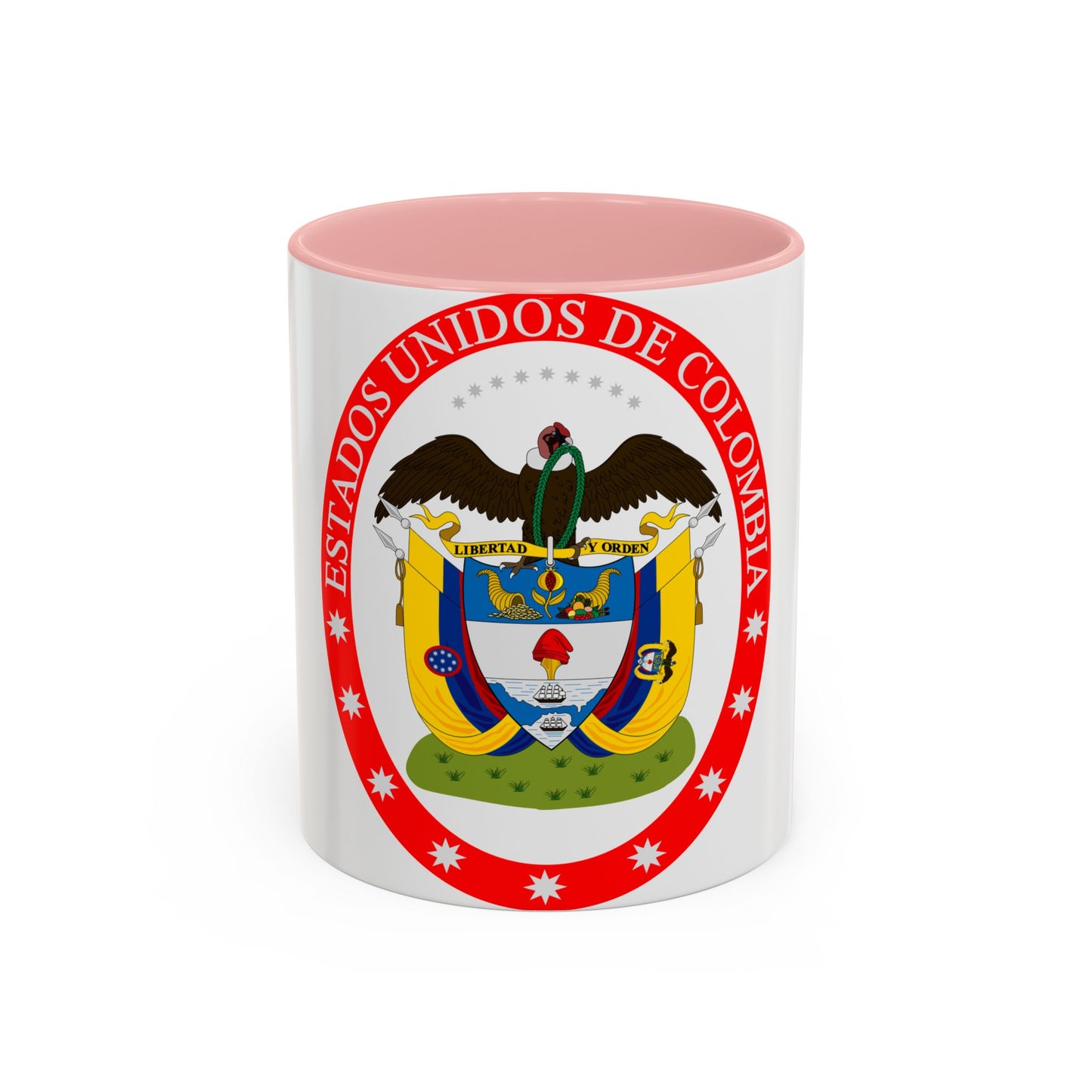 Coat of arms of the United States of Colombia - Accent Coffee Mug
