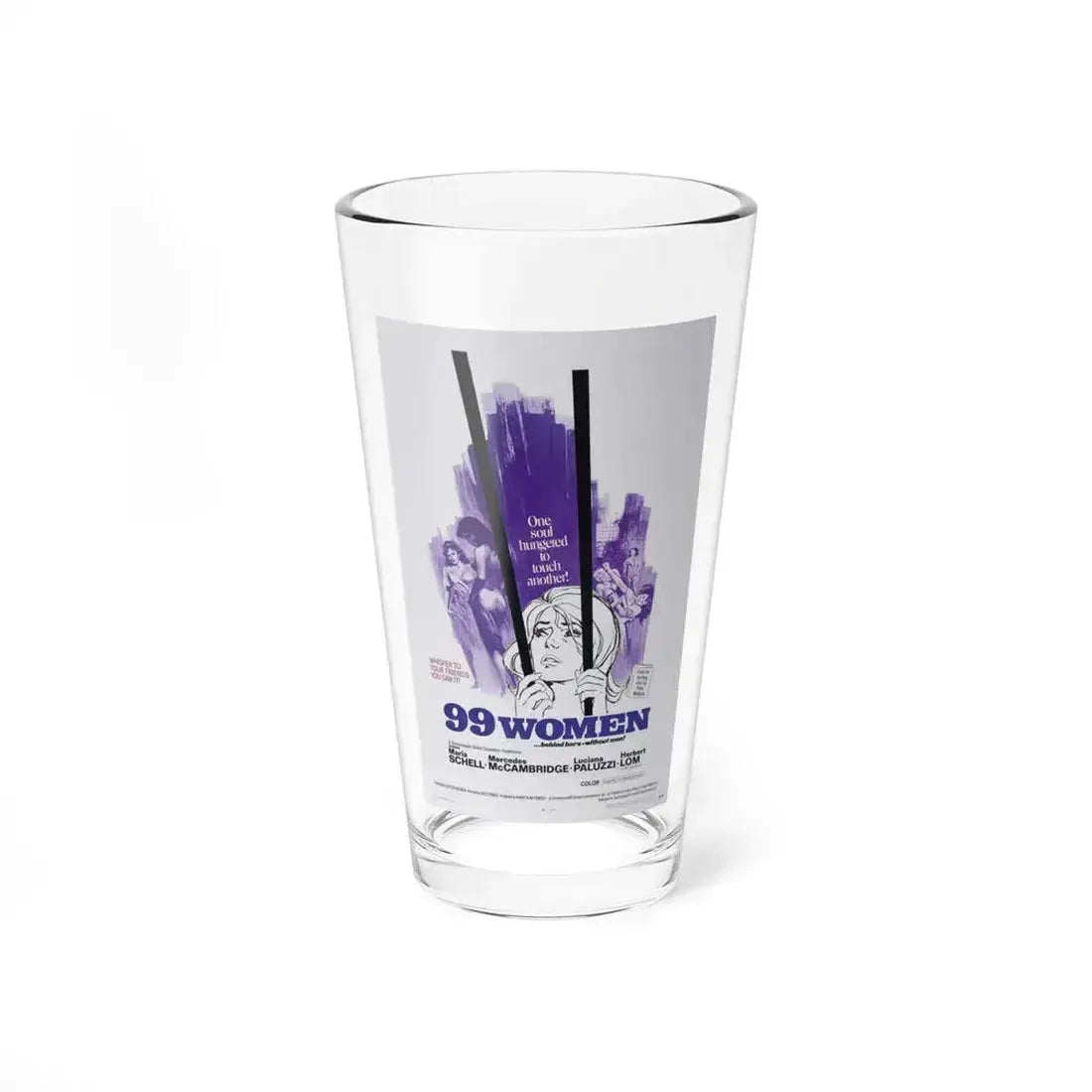 99 WOMEN 1969 Movie Poster - Pint Glass 16oz 16oz - Go Mug Yourself