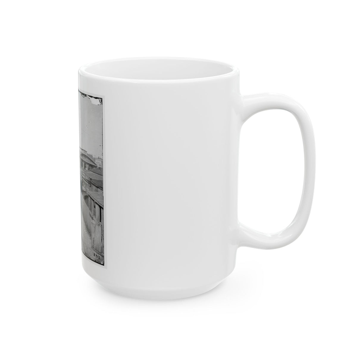 Atlanta, Ga. Railroad Depot; A Nearer View (U.S. Civil War) White Coffee Mug