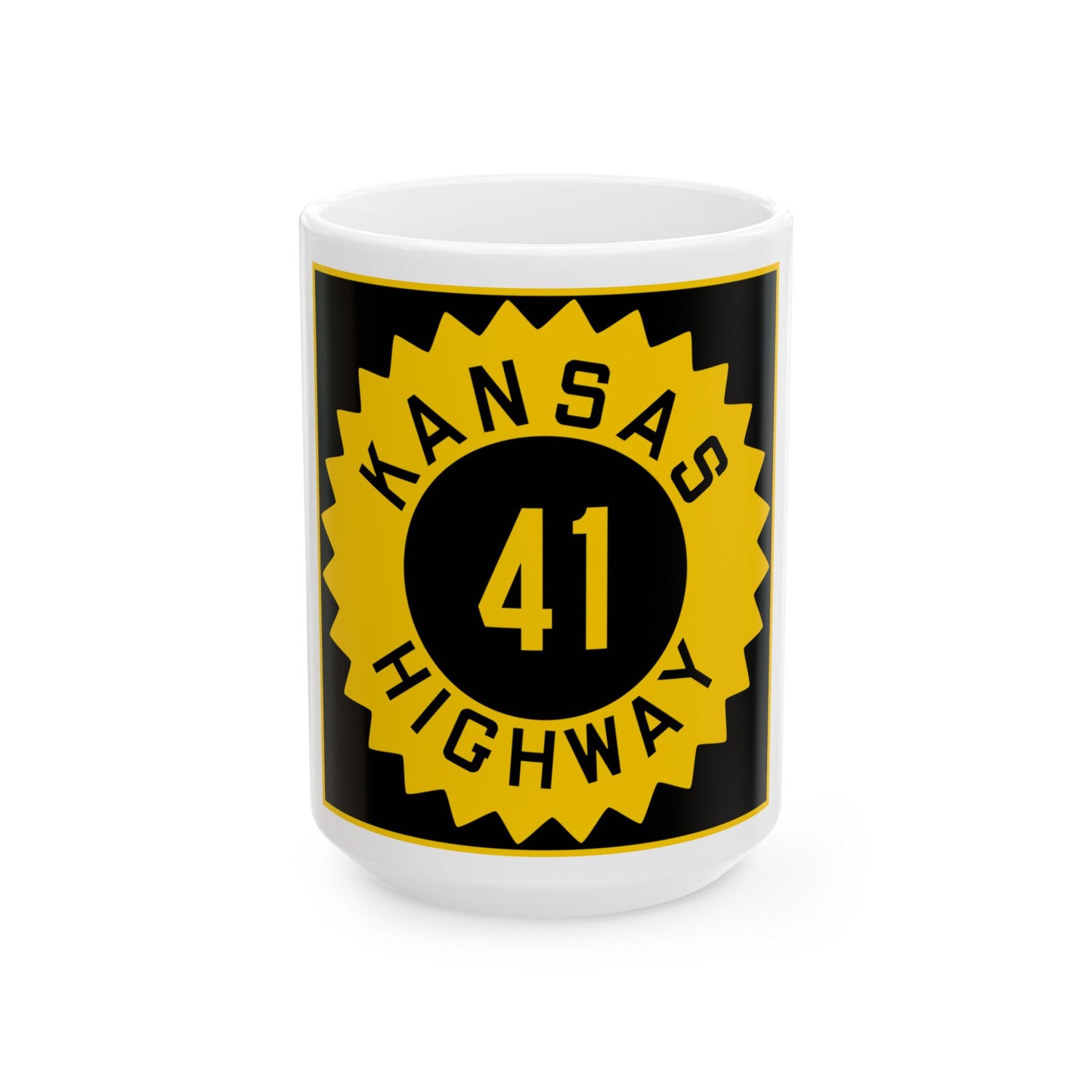 K-41 1926 (Kansas) (Road Sign) White Coffee Mug