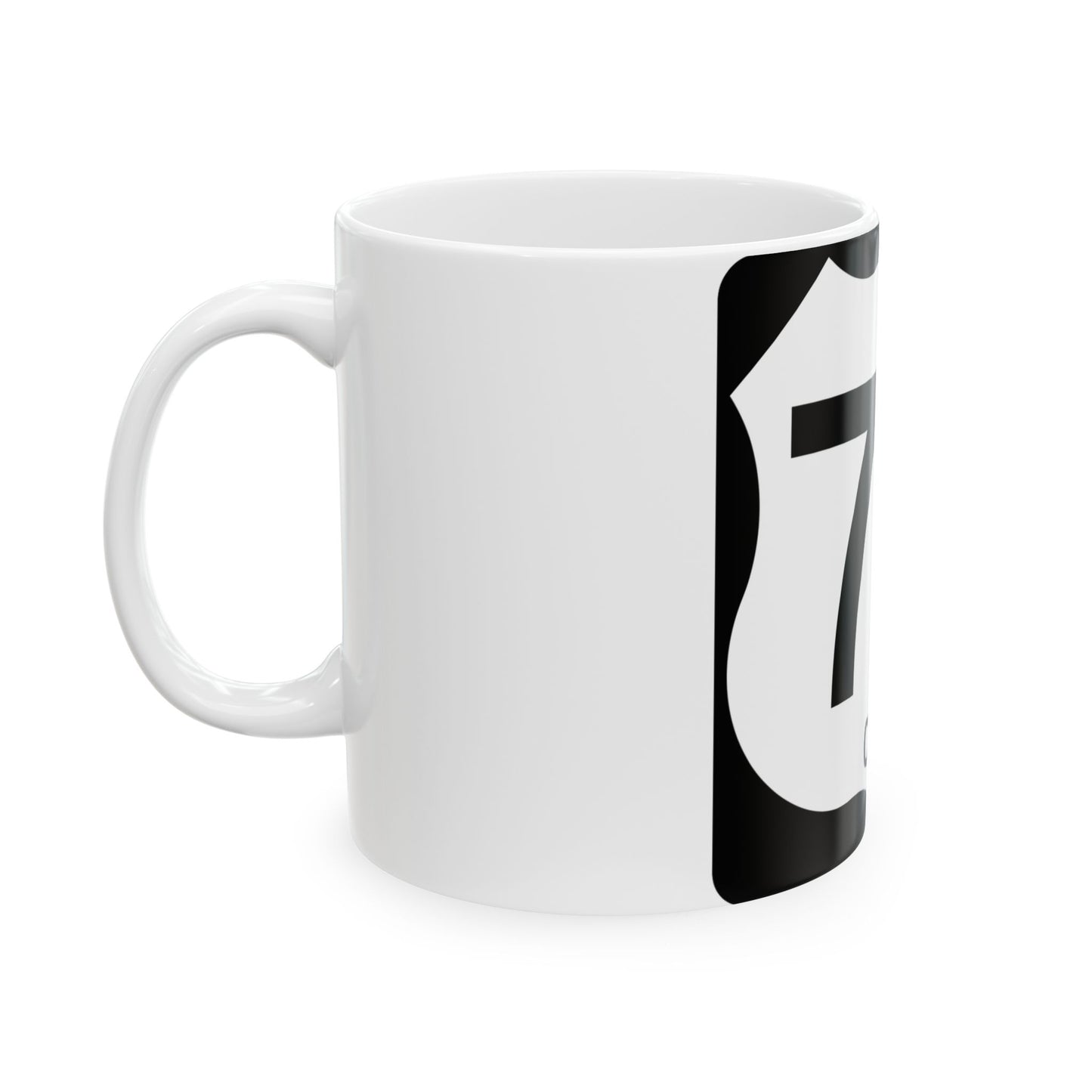 Texas Business US 75-C (Texas) (Road Sign) White Coffee Mug