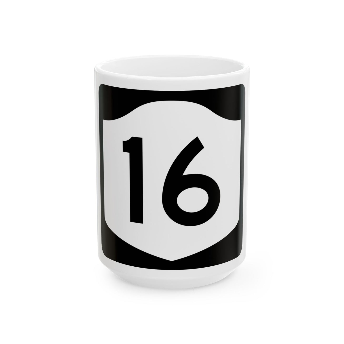 NY-16 (New York) (Road Sign) White Coffee Mug