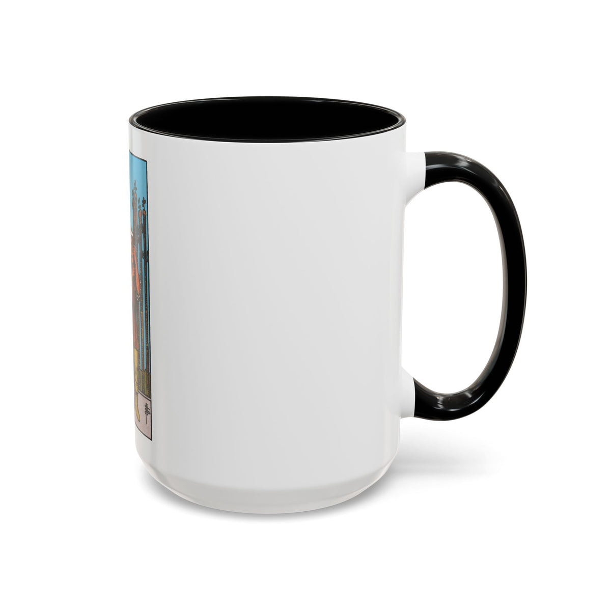 The 9 of Wands (Tarot Card) Accent Coffee Mug