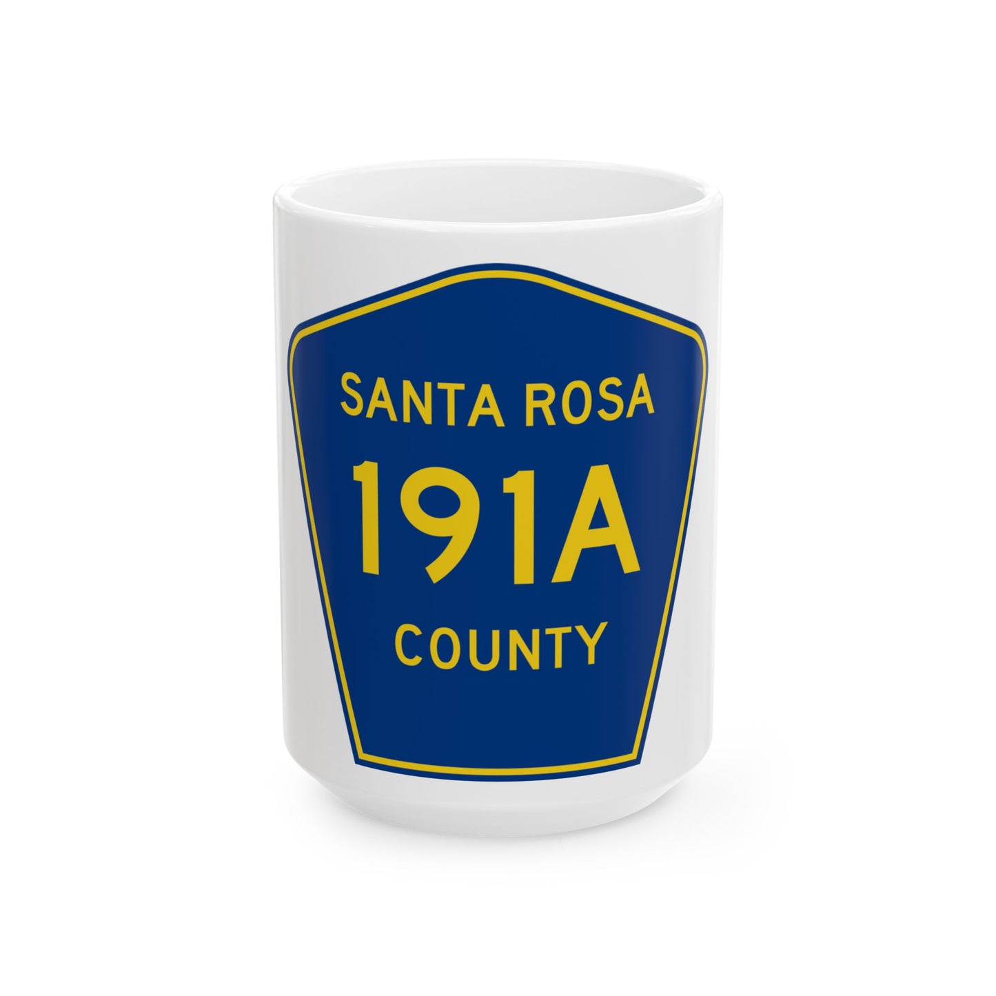 Santa Rosa County 191A (Florida) (Road Sign) White Coffee Mug