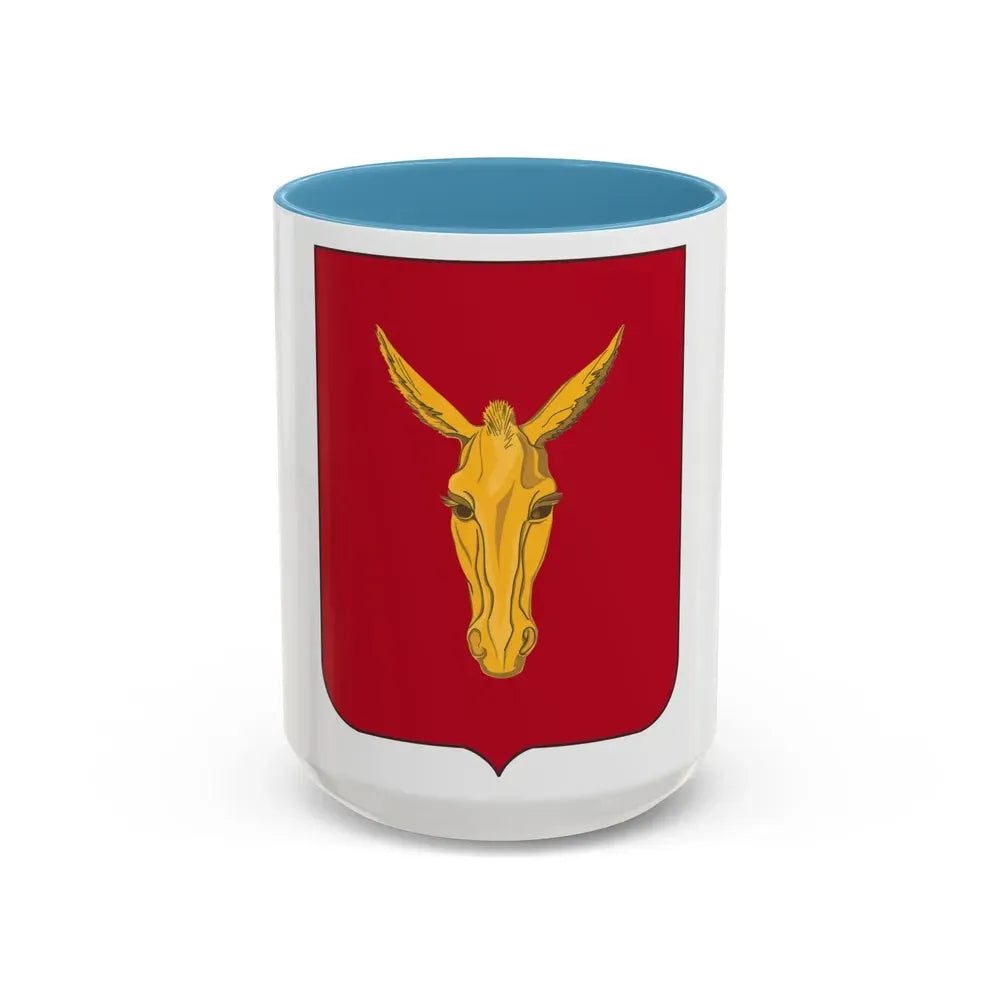 99th Field Artillery Battalion v2 (U.S. Army) Accent Coffee Mug 15oz Light Blue - Go Mug Yourself