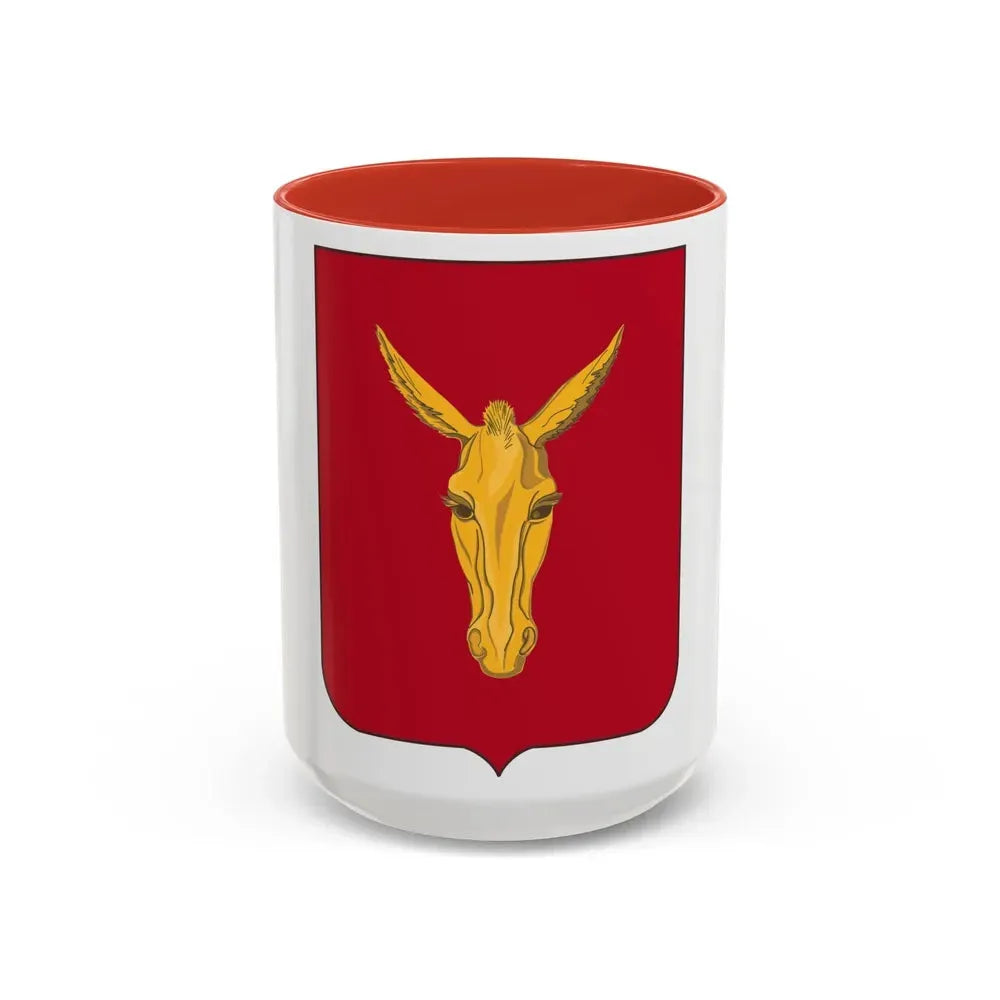 99th Field Artillery Battalion v2 (U.S. Army) Accent Coffee Mug 15oz Red - Go Mug Yourself