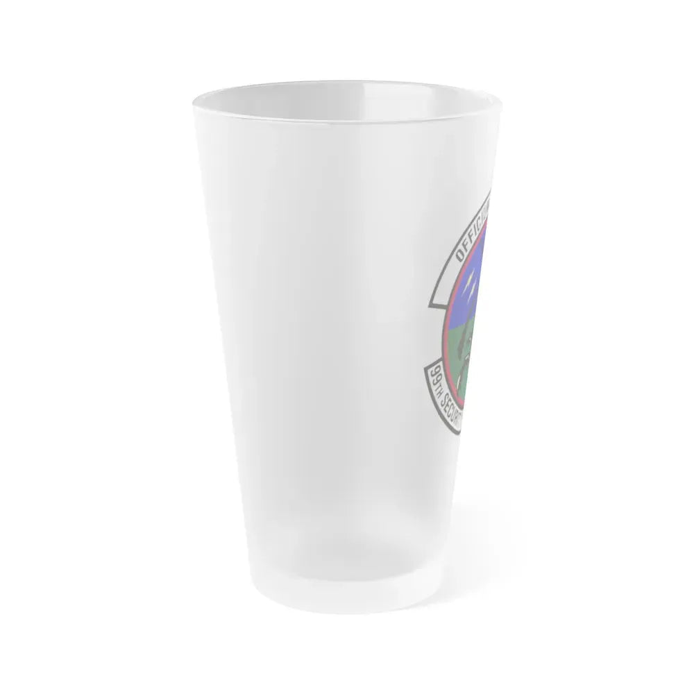 99th Security Forces Squadron (U.S. Air Force) Frosted Pint Glass 16oz - Go Mug Yourself