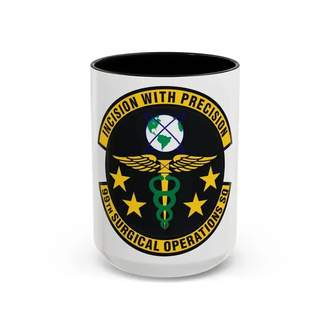 99th Surgical Operations Squadron (U.S. Air Force) Accent Coffee Mug 15oz Black - Go Mug Yourself
