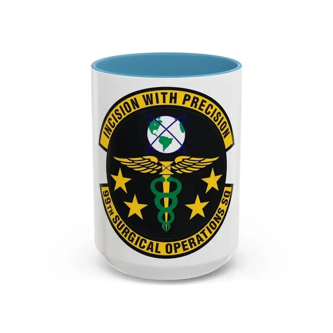 99th Surgical Operations Squadron (U.S. Air Force) Accent Coffee Mug 15oz Light Blue - Go Mug Yourself