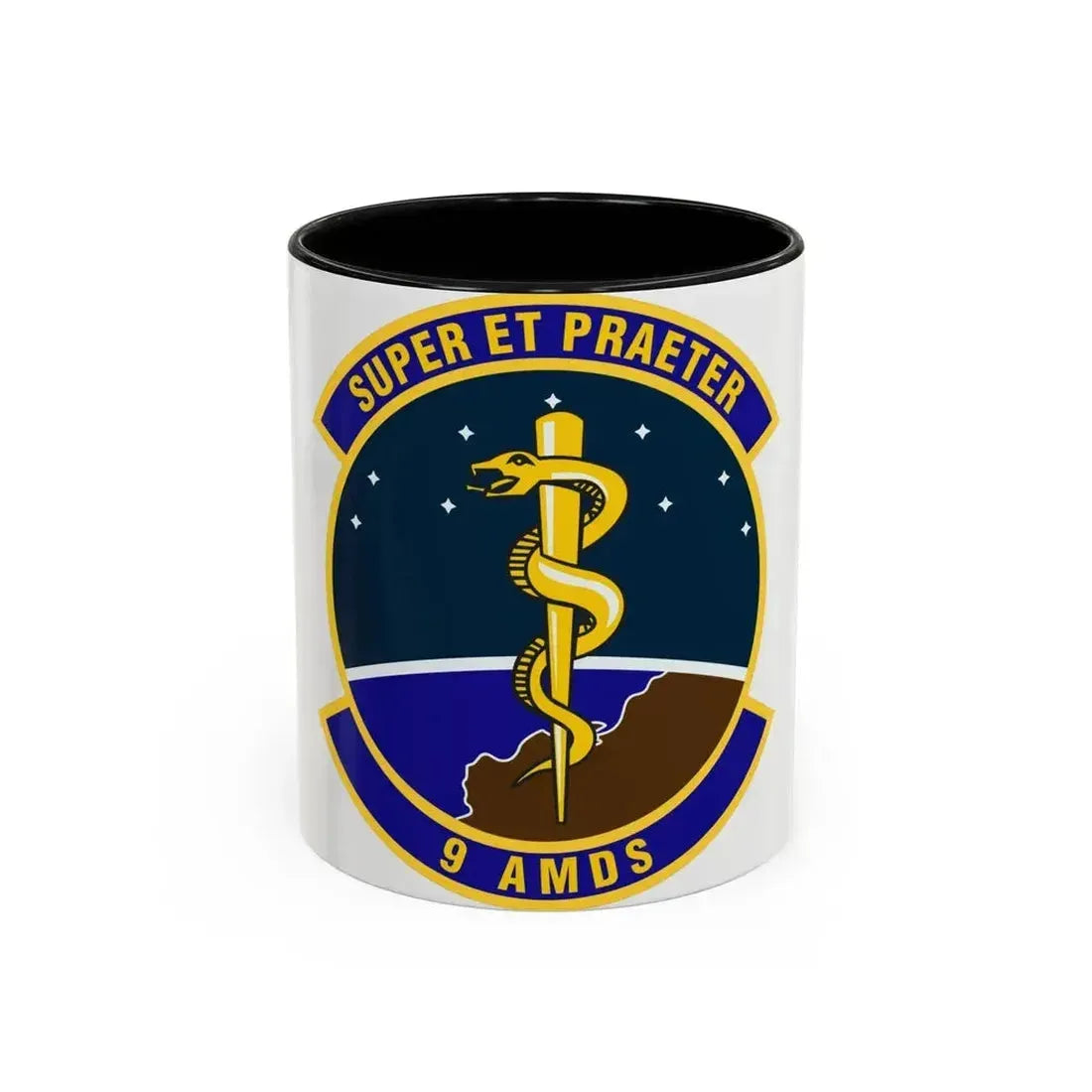 9th Aerospace Medicine Squadron (U.S. Air Force) Accent Coffee Mug 11oz Black - Go Mug Yourself