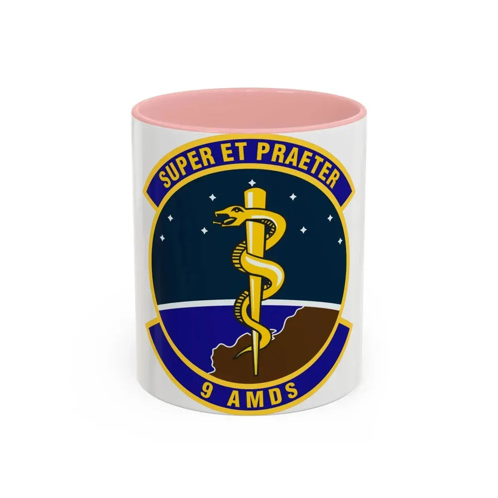 9th Aerospace Medicine Squadron (U.S. Air Force) Accent Coffee Mug 11oz Pink - Go Mug Yourself