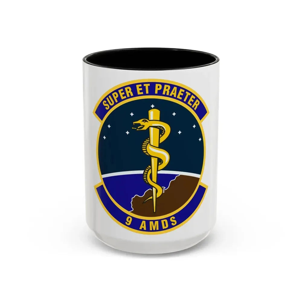9th Aerospace Medicine Squadron (U.S. Air Force) Accent Coffee Mug 15oz Black - Go Mug Yourself