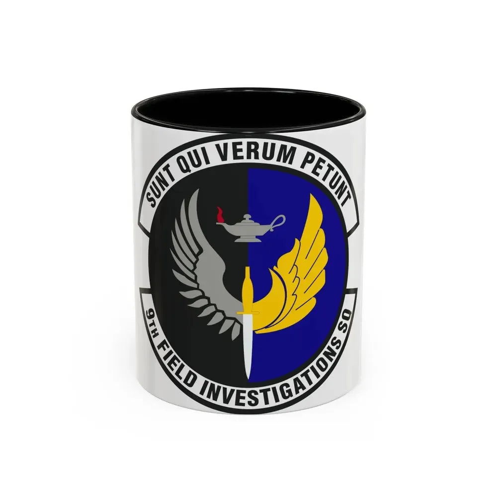 9th Field Investigations Squadron (U.S. Air Force) Accent Coffee Mug 11oz Black - Go Mug Yourself