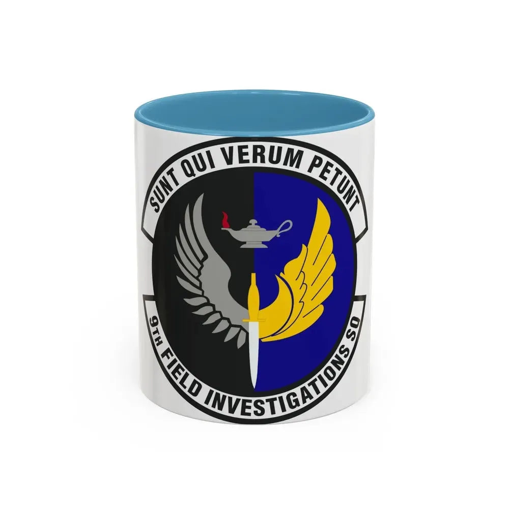 9th Field Investigations Squadron (U.S. Air Force) Accent Coffee Mug 11oz Light Blue - Go Mug Yourself