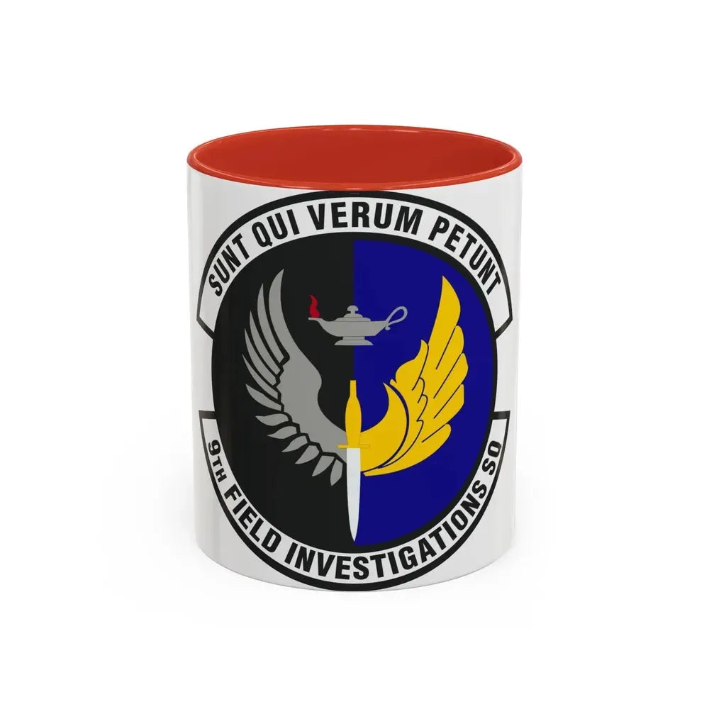 9th Field Investigations Squadron (U.S. Air Force) Accent Coffee Mug 11oz Red - Go Mug Yourself