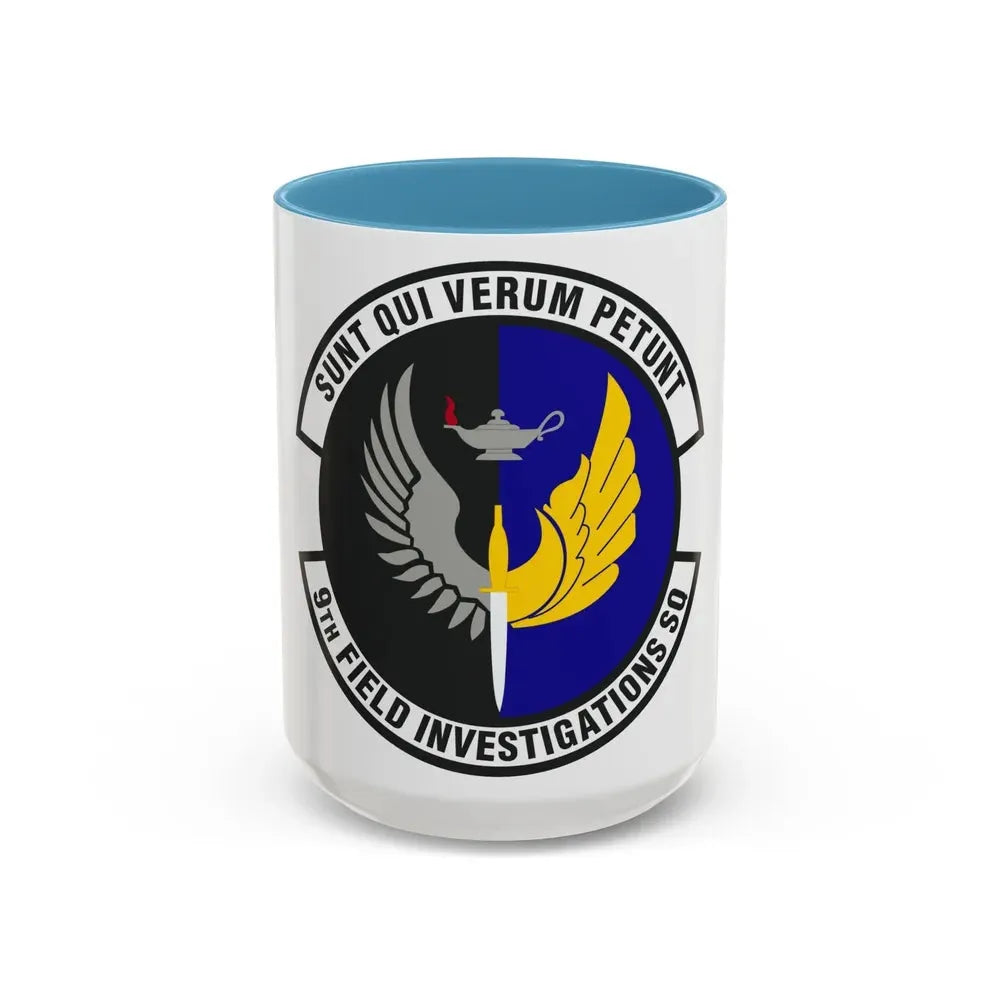 9th Field Investigations Squadron (U.S. Air Force) Accent Coffee Mug 15oz Light Blue - Go Mug Yourself