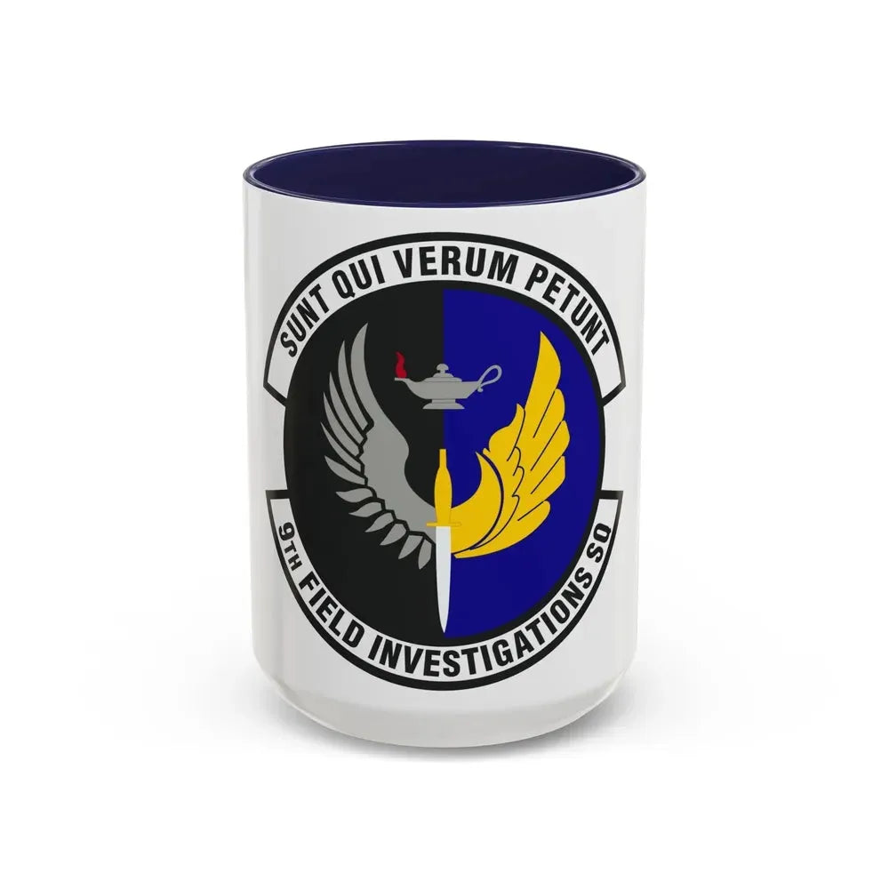 9th Field Investigations Squadron (U.S. Air Force) Accent Coffee Mug 15oz Navy - Go Mug Yourself