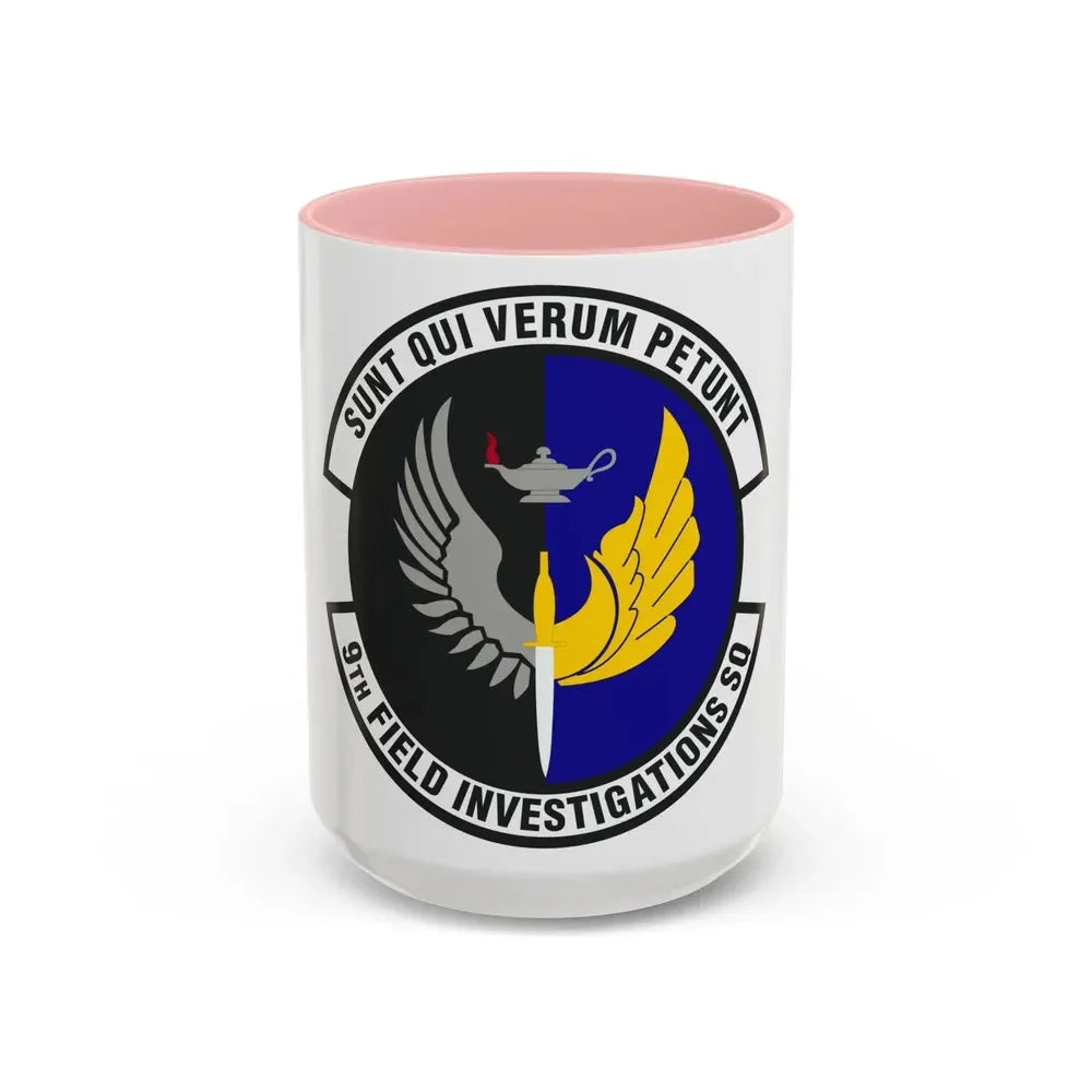 9th Field Investigations Squadron (U.S. Air Force) Accent Coffee Mug 15oz Pink - Go Mug Yourself