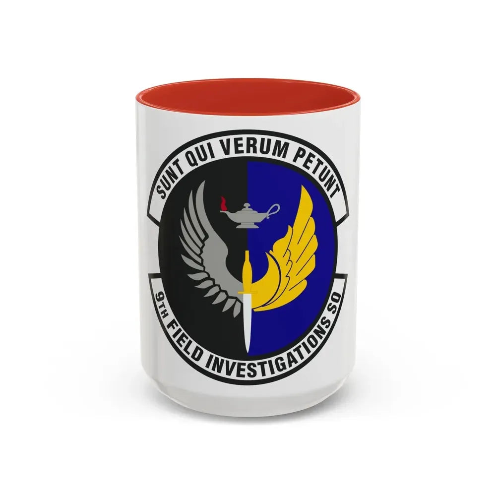 9th Field Investigations Squadron (U.S. Air Force) Accent Coffee Mug 15oz Red - Go Mug Yourself