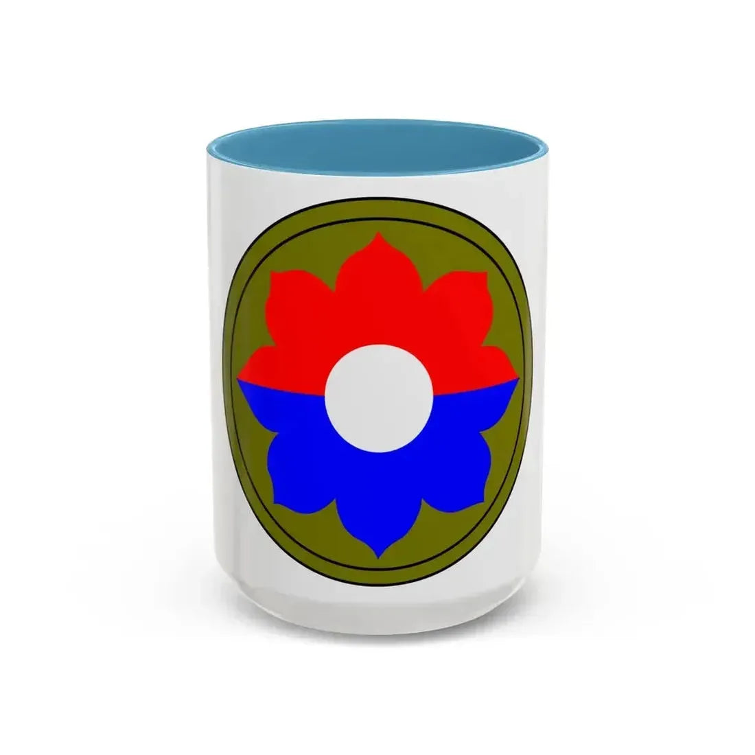9th Infantry Division patch (U.S. Army) Accent Coffee Mug 15oz Light Blue - Go Mug Yourself