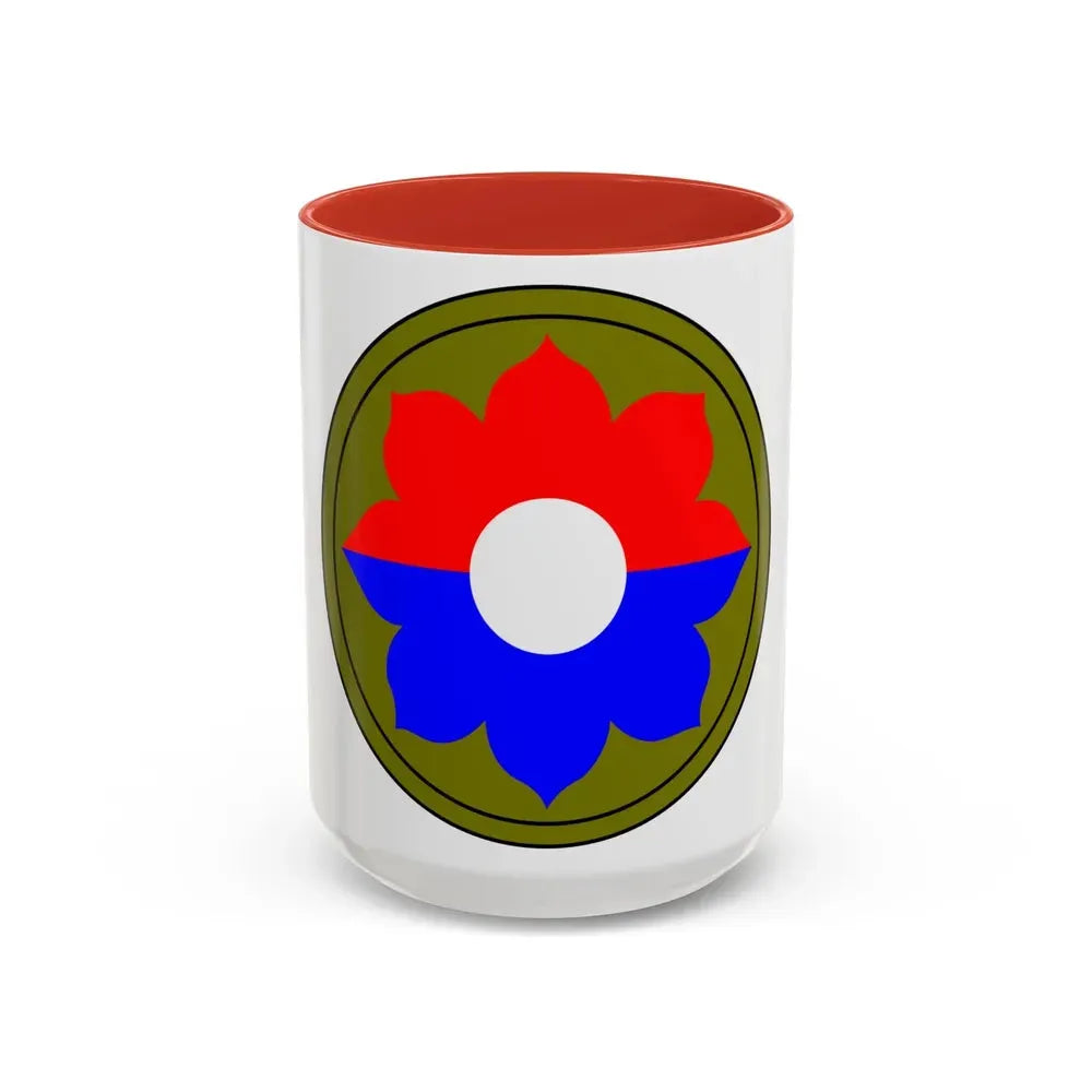 9th Infantry Division patch (U.S. Army) Accent Coffee Mug 15oz Red - Go Mug Yourself