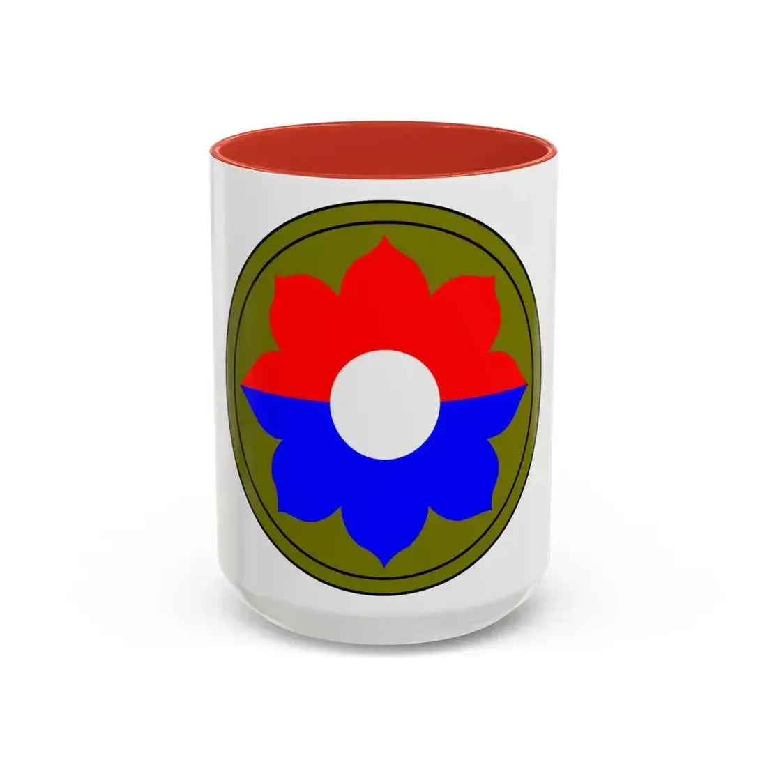 9th Infantry Division patch (U.S. Army) Accent Coffee Mug 15oz Red - Go Mug Yourself