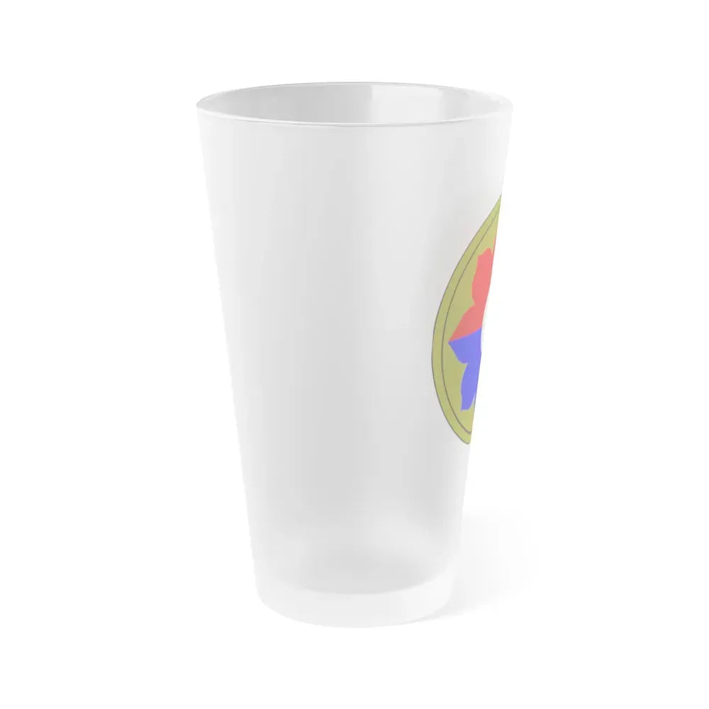 9th Infantry Division patch (U.S. Army) Frosted Pint Glass 16oz - Go Mug Yourself