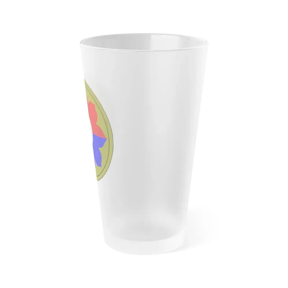 9th Infantry Division patch (U.S. Army) Frosted Pint Glass 16oz - Go Mug Yourself
