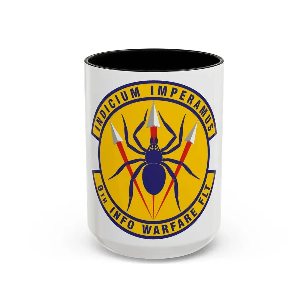 9th Information Warfare Flight (U.S. Air Force) Accent Coffee Mug 15oz Black - Go Mug Yourself