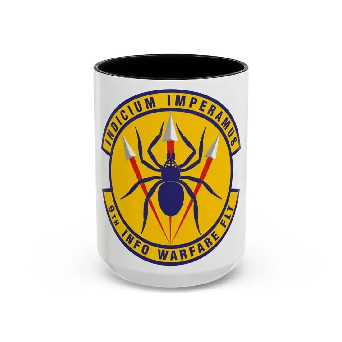9th Information Warfare Flight (U.S. Air Force) Accent Coffee Mug 15oz Black - Go Mug Yourself