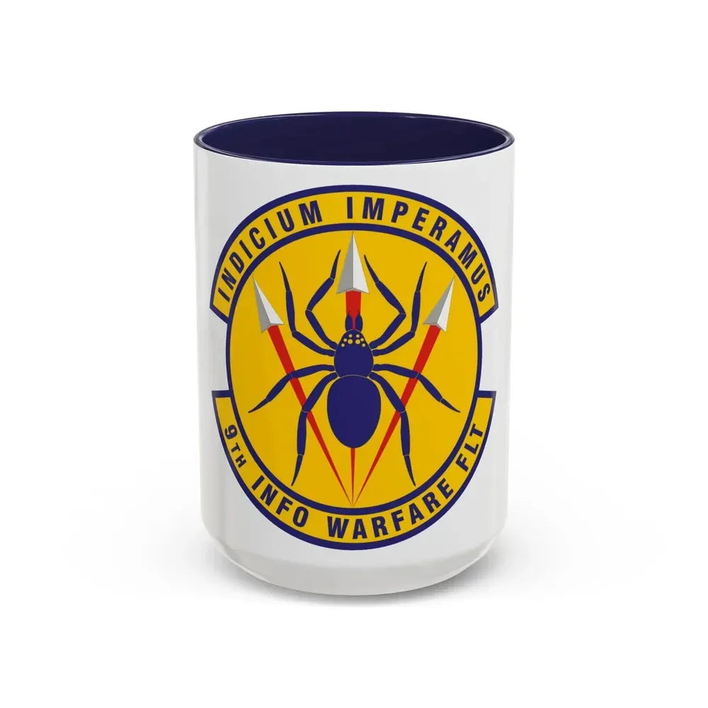 9th Information Warfare Flight (U.S. Air Force) Accent Coffee Mug 15oz Navy - Go Mug Yourself
