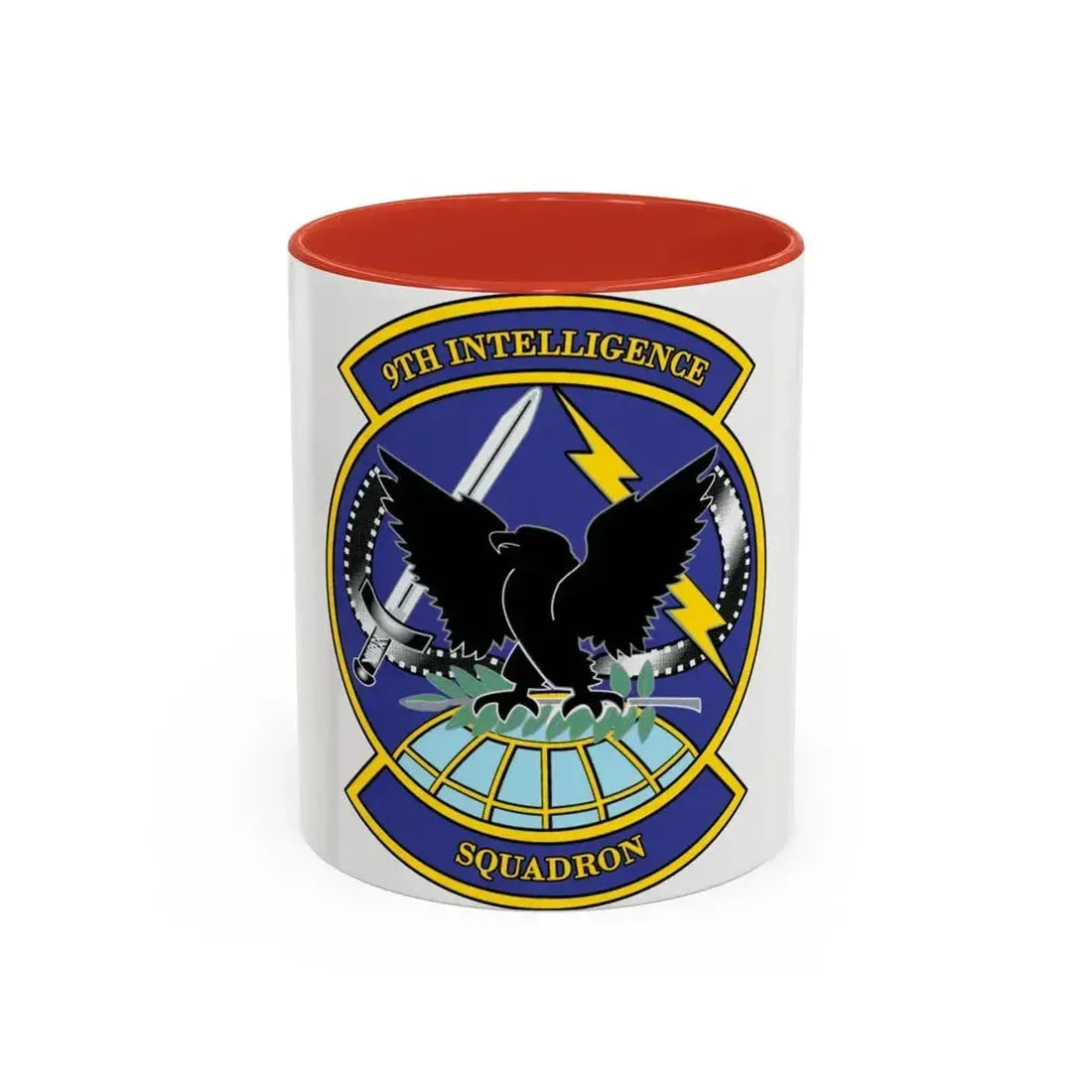 9th Intelligence Sq (U.S. Air Force) Accent Coffee Mug 11oz Red - Go Mug Yourself