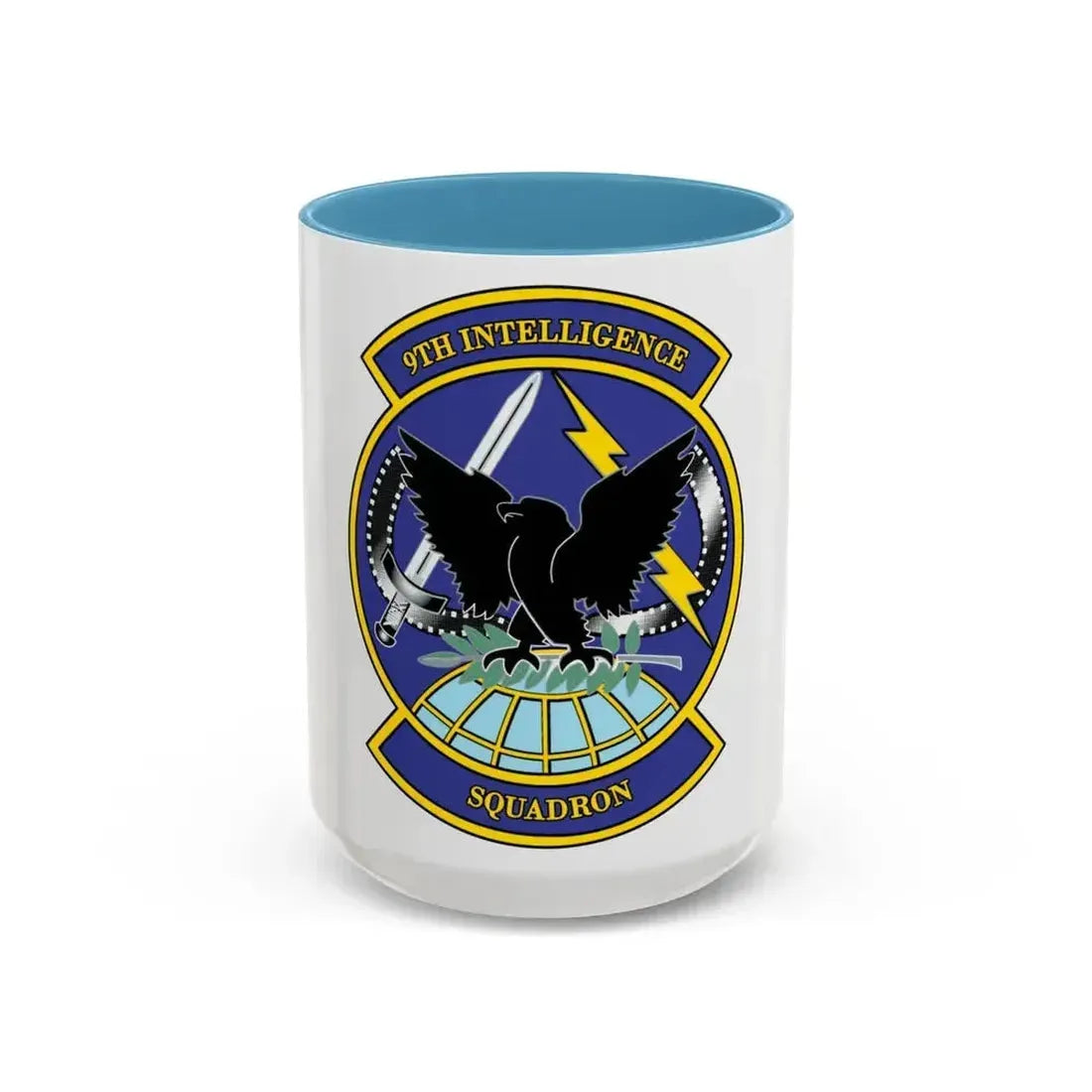 9th Intelligence Sq (U.S. Air Force) Accent Coffee Mug 15oz Light Blue - Go Mug Yourself