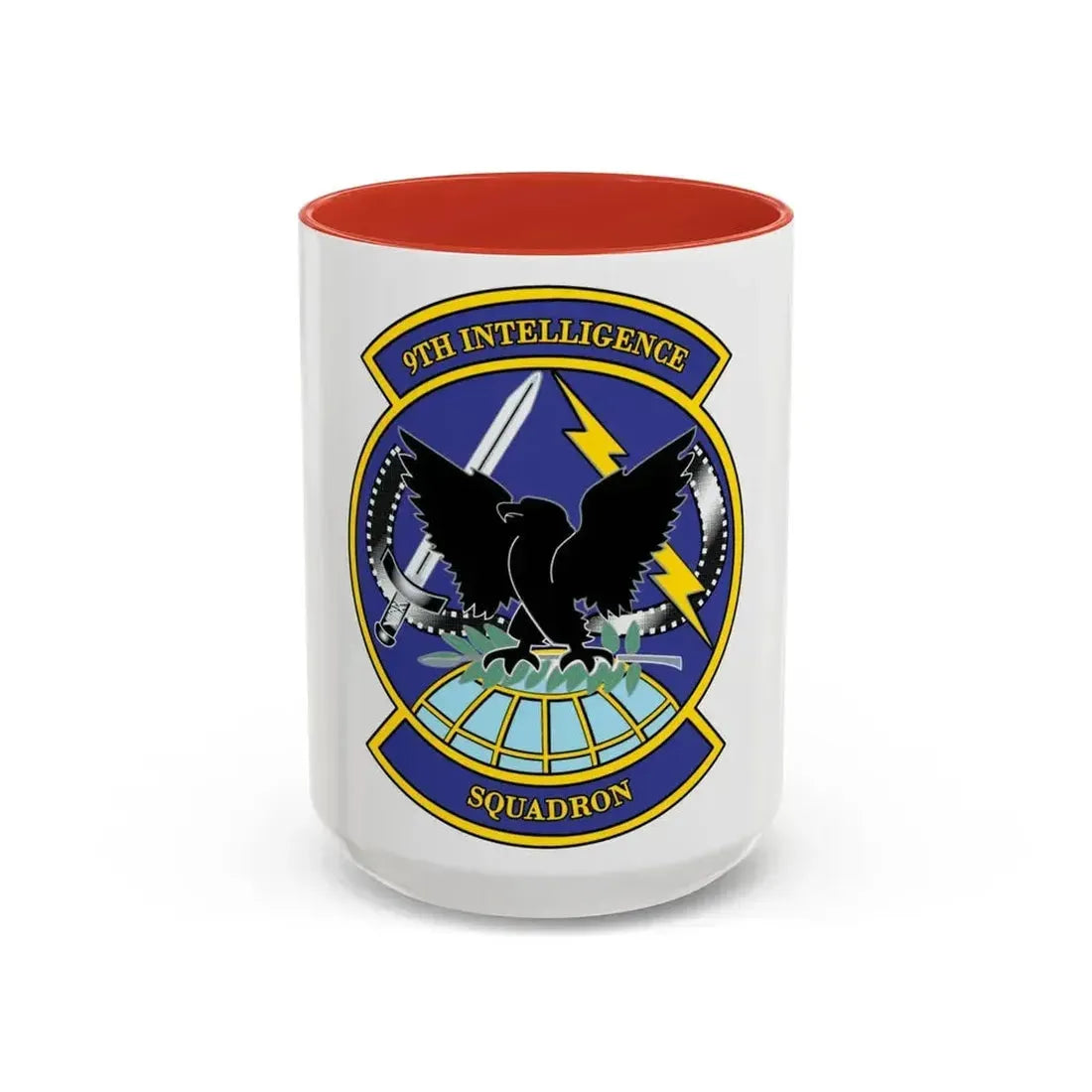 9th Intelligence Sq (U.S. Air Force) Accent Coffee Mug 15oz Red - Go Mug Yourself