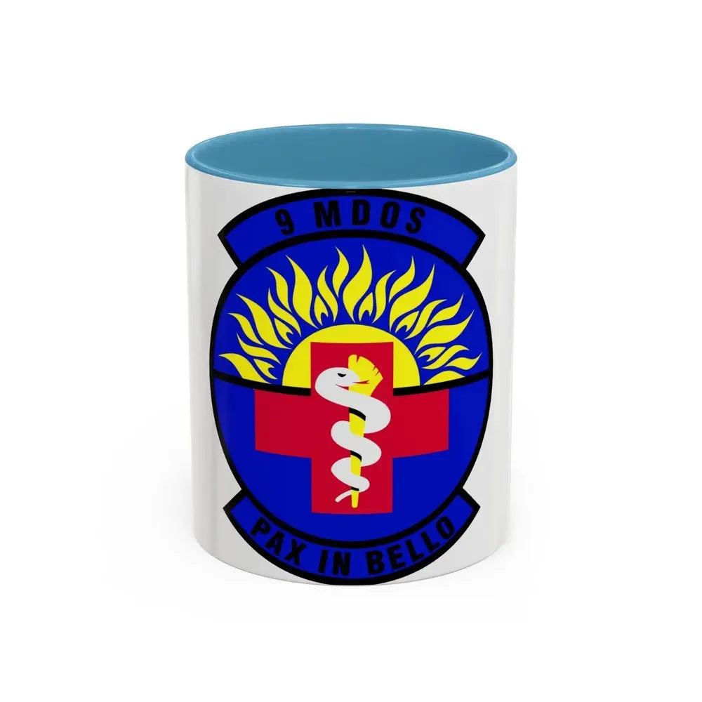 9th Medical Operations Squadron (U.S. Air Force) Accent Coffee Mug 11oz Light Blue - Go Mug Yourself