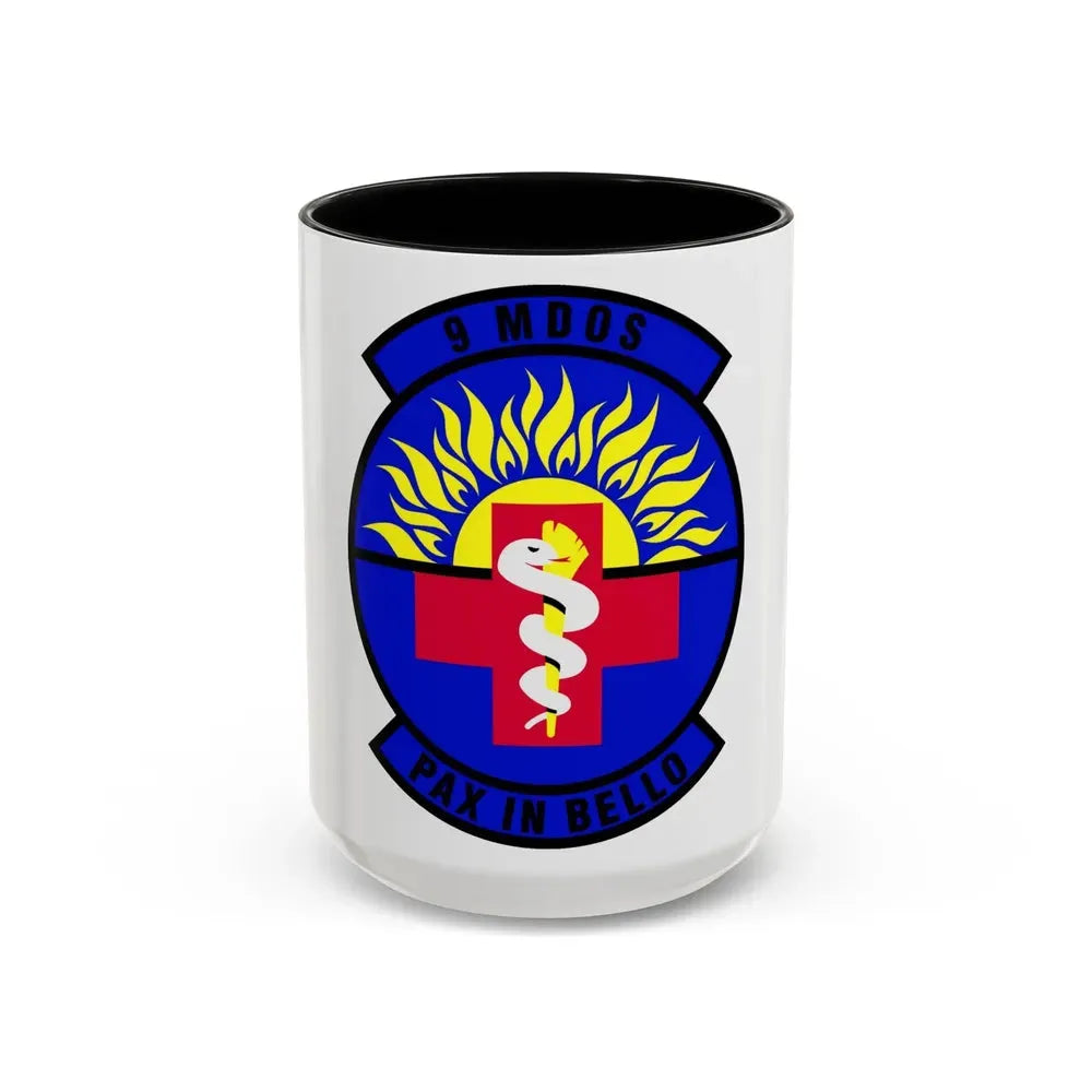 9th Medical Operations Squadron (U.S. Air Force) Accent Coffee Mug 15oz Black - Go Mug Yourself