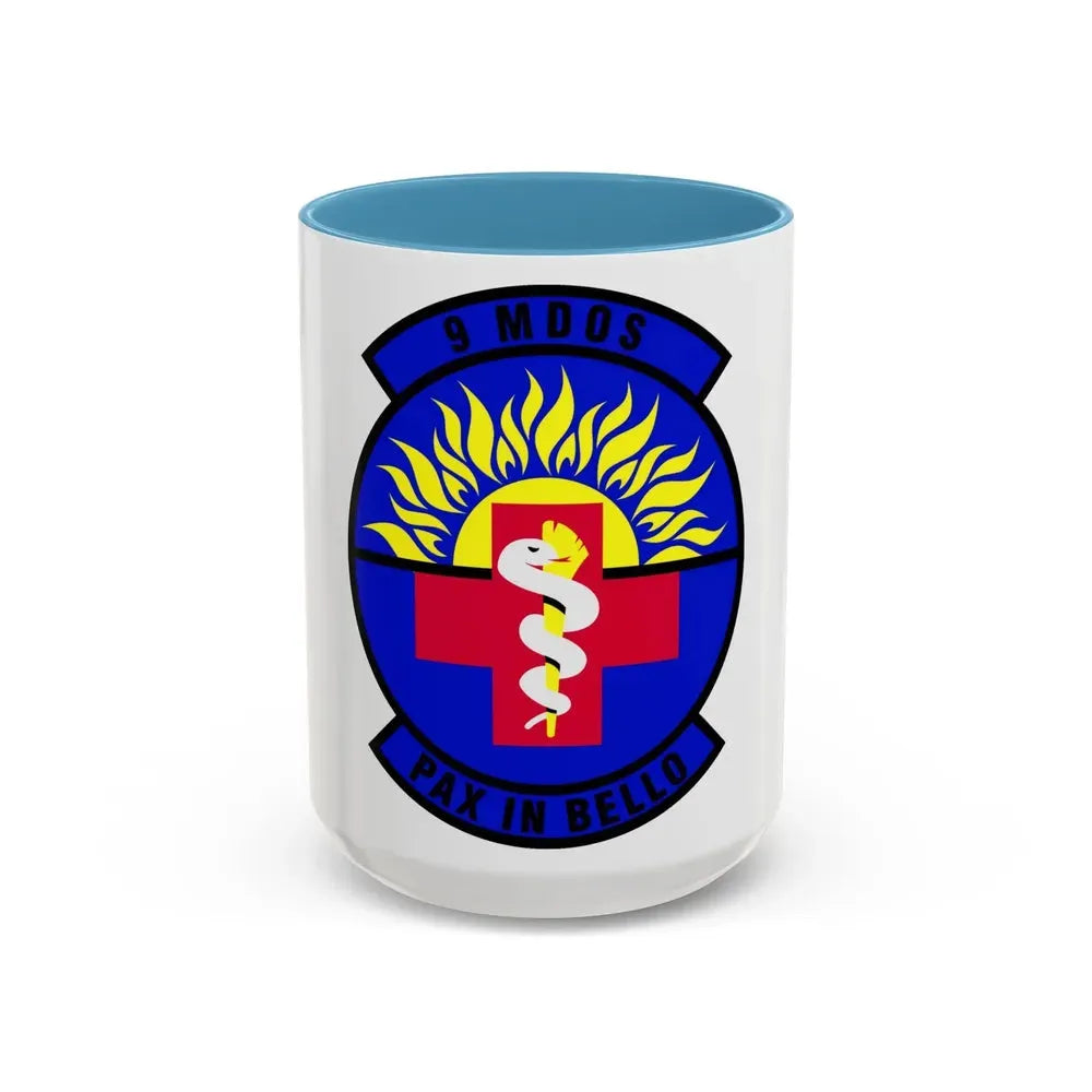 9th Medical Operations Squadron (U.S. Air Force) Accent Coffee Mug 15oz Light Blue - Go Mug Yourself