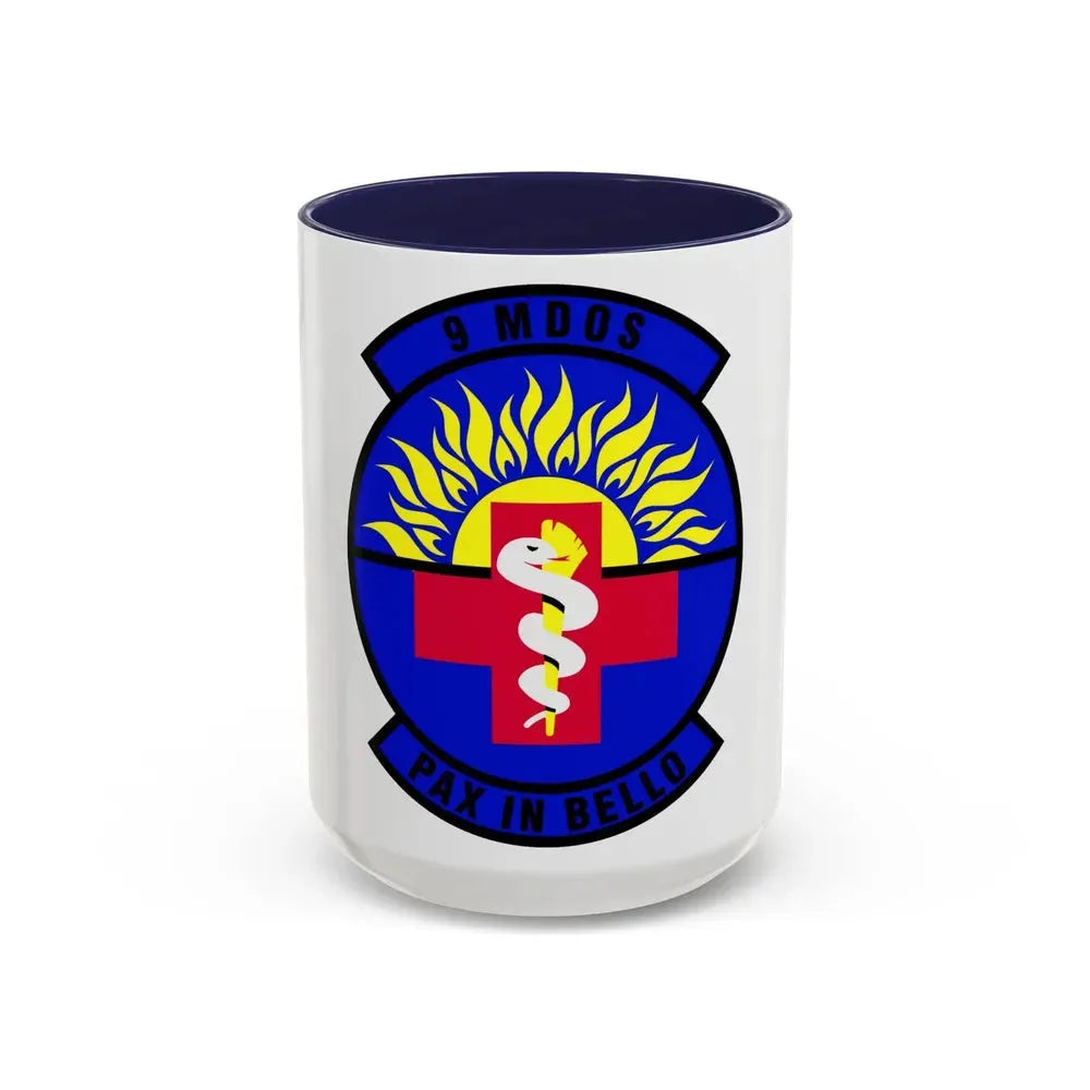 9th Medical Operations Squadron (U.S. Air Force) Accent Coffee Mug 15oz Navy - Go Mug Yourself