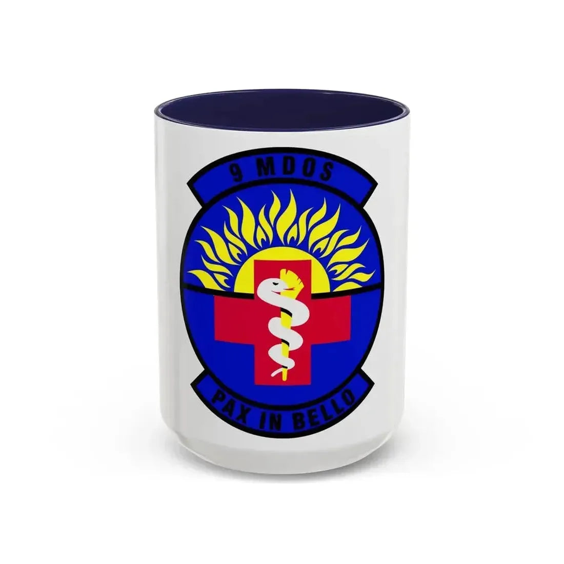 9th Medical Operations Squadron (U.S. Air Force) Accent Coffee Mug 15oz Navy - Go Mug Yourself