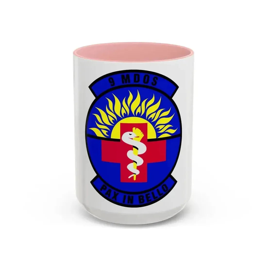 9th Medical Operations Squadron (U.S. Air Force) Accent Coffee Mug 15oz Pink - Go Mug Yourself