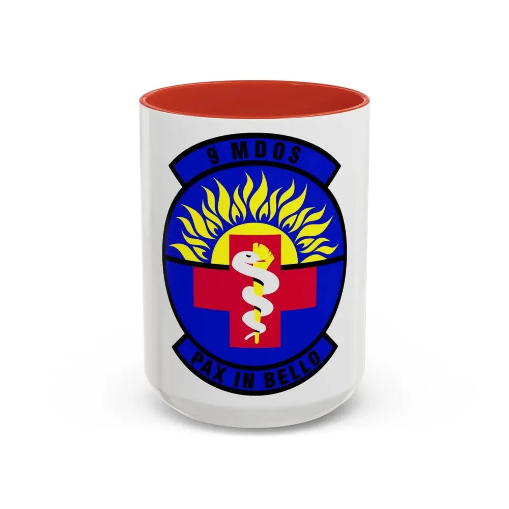9th Medical Operations Squadron (U.S. Air Force) Accent Coffee Mug 15oz Red - Go Mug Yourself