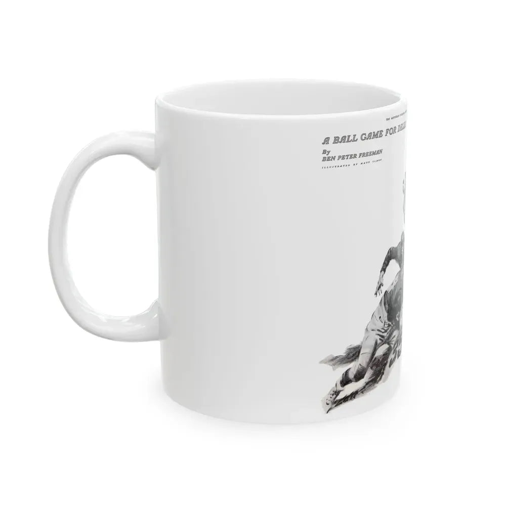 A Ball Game for Delia, The Saturday Evening Post, November 11, 1939 - White Coffee Mug - Go Mug Yourself