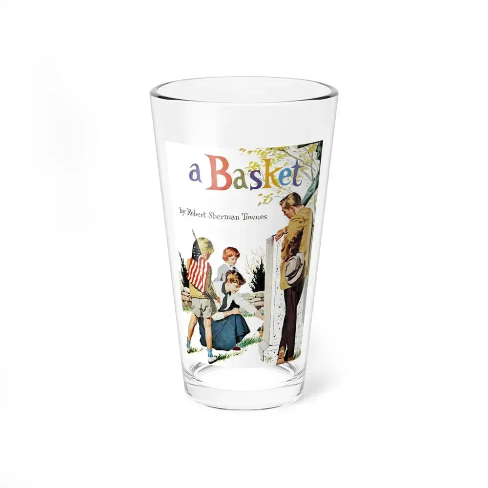 A Basket of Violets, Good Housekeeping, April 1958 (Magazine Illustration) Pint Glass 16oz 16oz - Go Mug Yourself