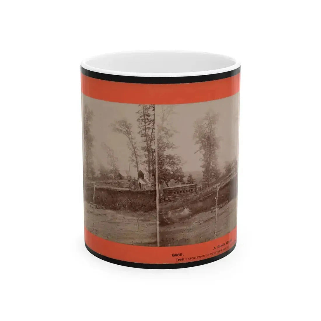 A Block House 001 (U.S. Civil War) White Coffee Mug 11oz - Go Mug Yourself