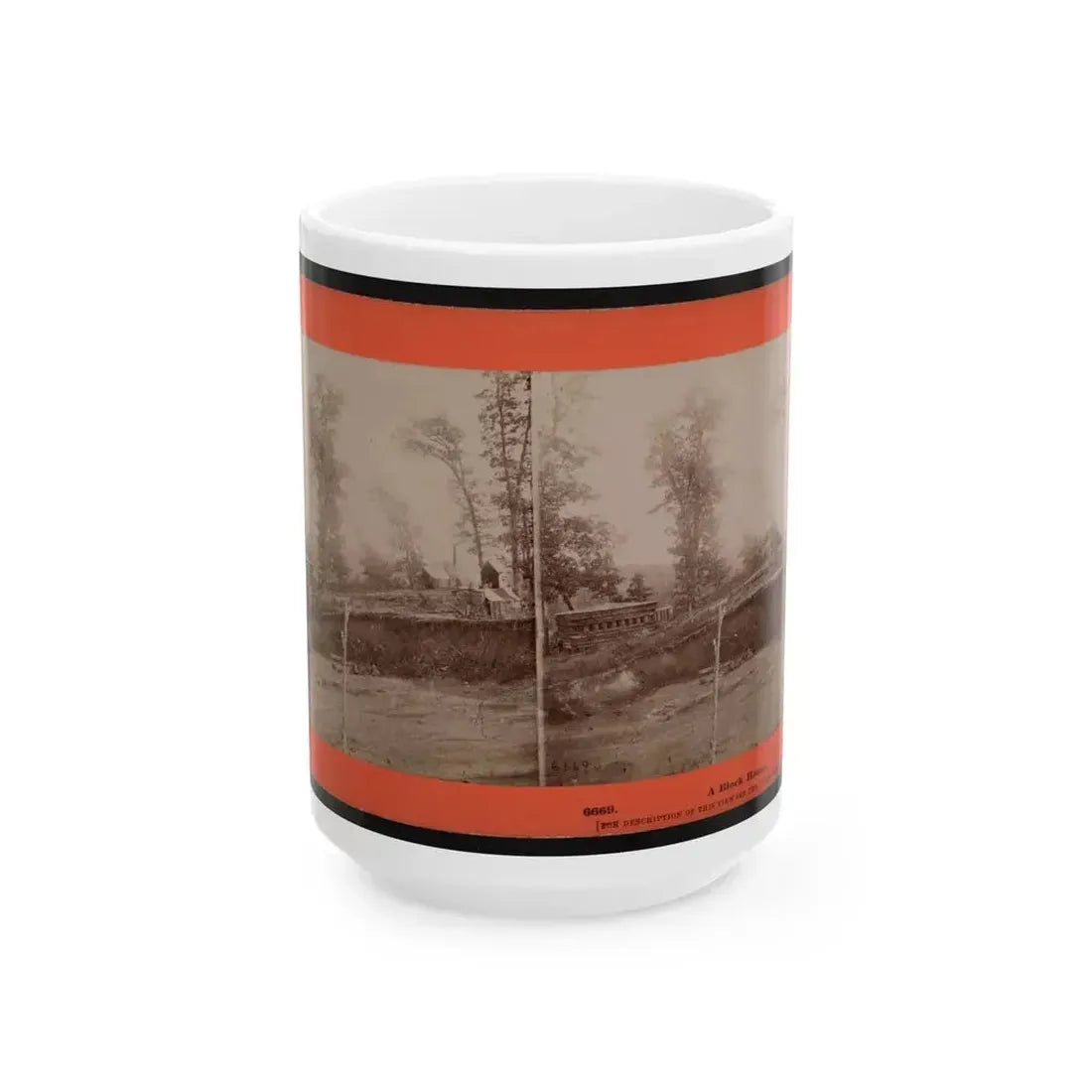 A Block House 001 (U.S. Civil War) White Coffee Mug 15oz - Go Mug Yourself