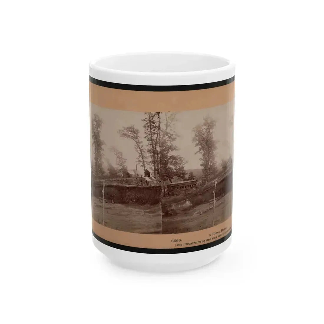 A Block House (U.S. Civil War) White Coffee Mug 15oz - Go Mug Yourself
