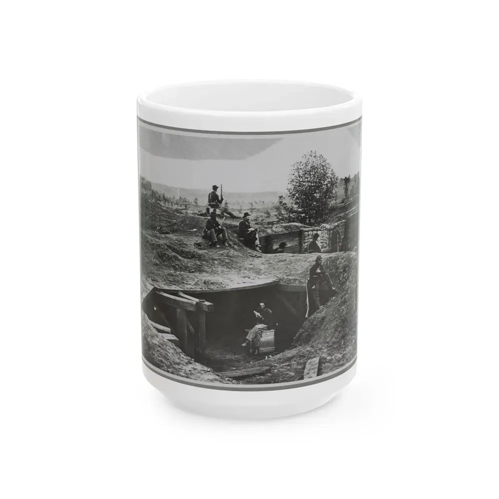 A Bomb-Proof In Front Of Atlanta, Ga. (U.S. Civil War) White Coffee Mug 15oz - Go Mug Yourself